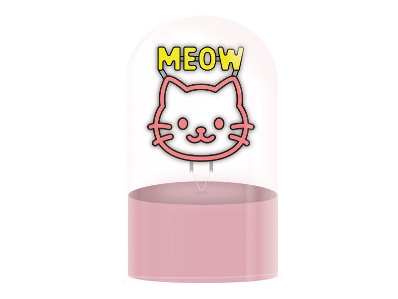 LAMPE LED Lampe dôme en verre Meow  