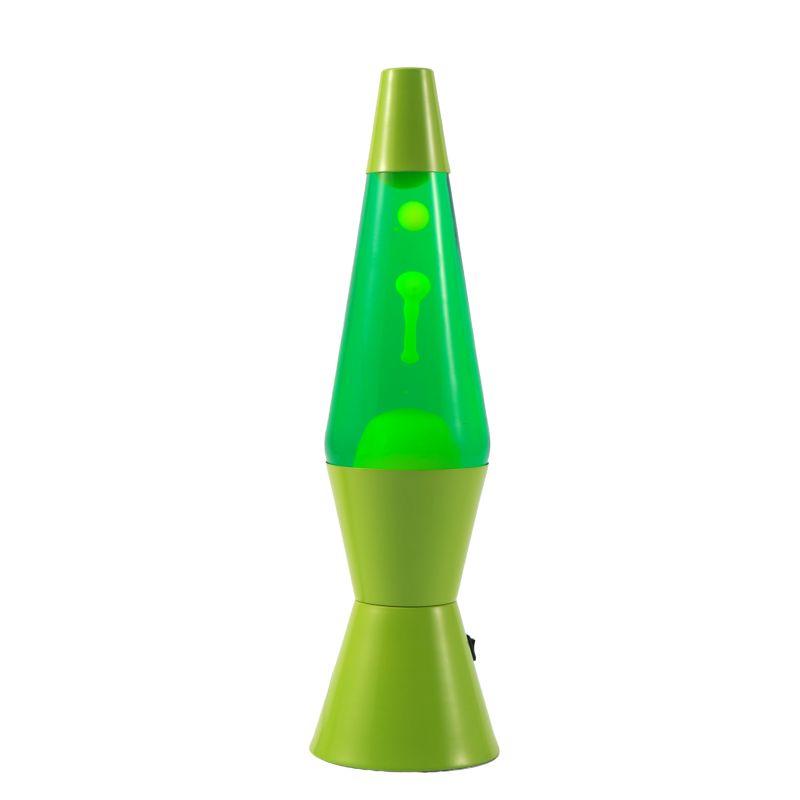 Lampe Lave Led base verte - Vert & Jaune 