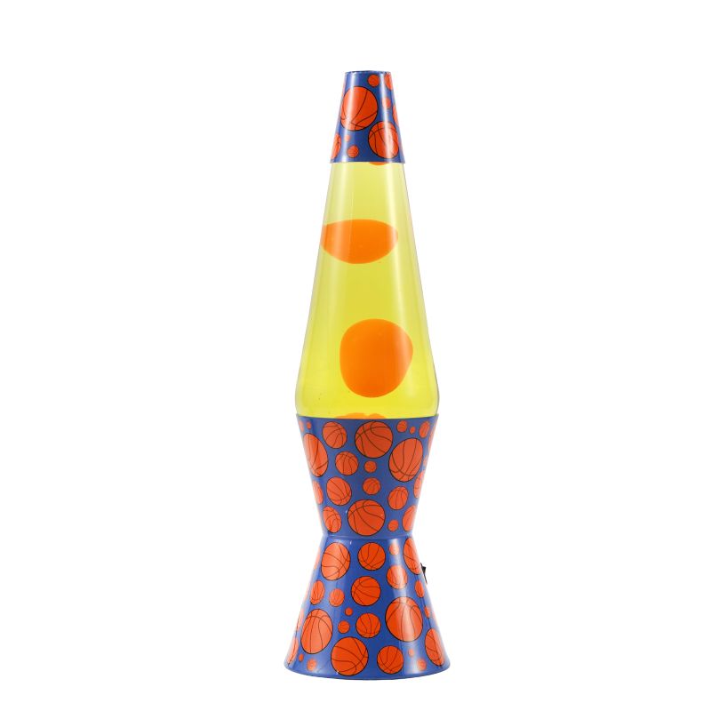 Lampe Lave Led base basketball - Jaune & Orange 