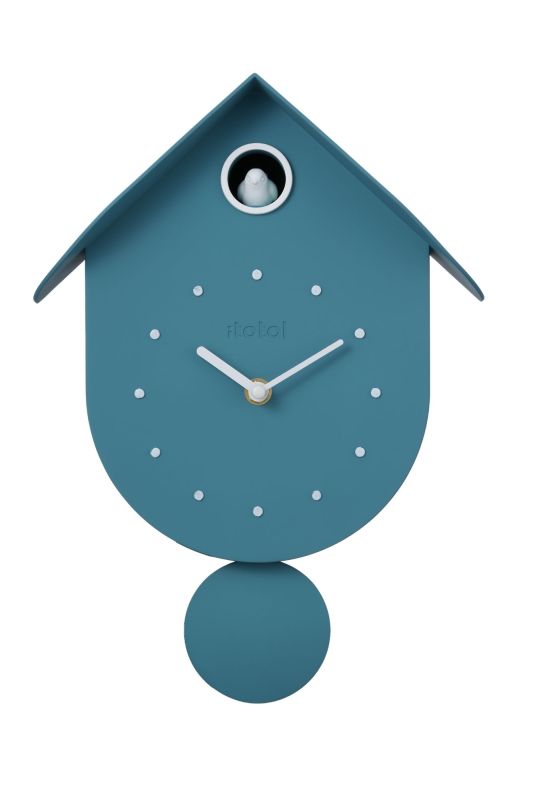 Horloge murale - Coucou bleu canard - Oiseau 