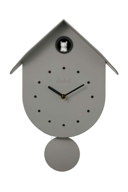 Horloge murale - Coucou vert olive - Chat 