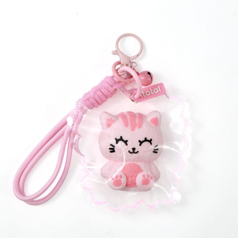 Porte-clés Jelly Pop Chat rose 