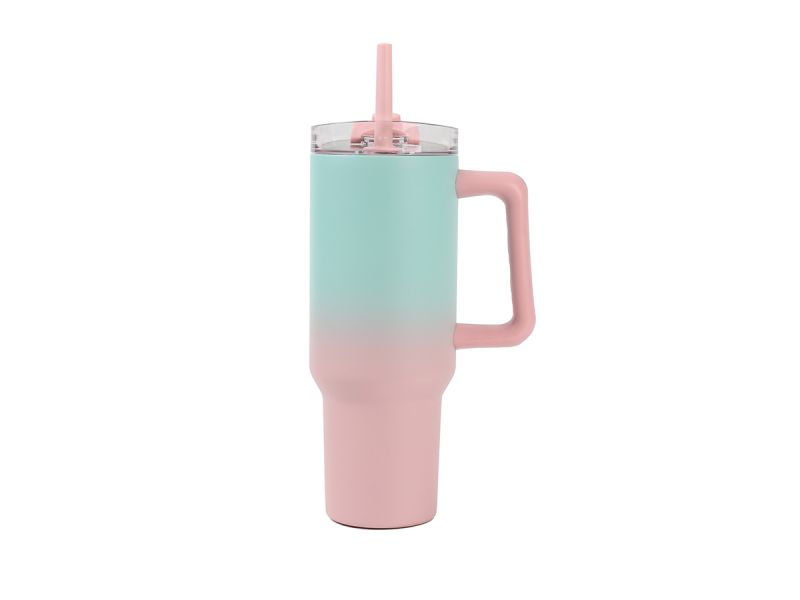 Travel Mug 1200ml Pink Green dégradé