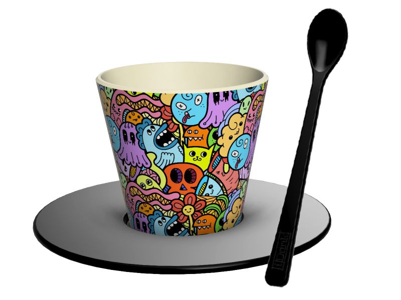 Tasse en R-Pet Set 90ml Doodle 