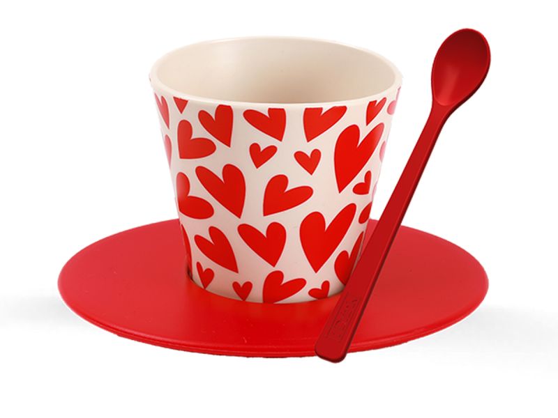 Tasse en R-Pet Set 90ml Hearts 