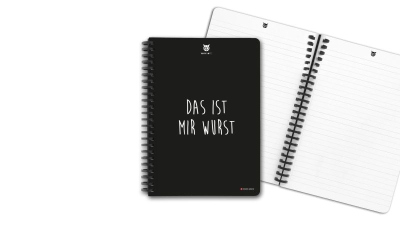 Bloc-notes effaçable A5  DAS IST MIR WURST