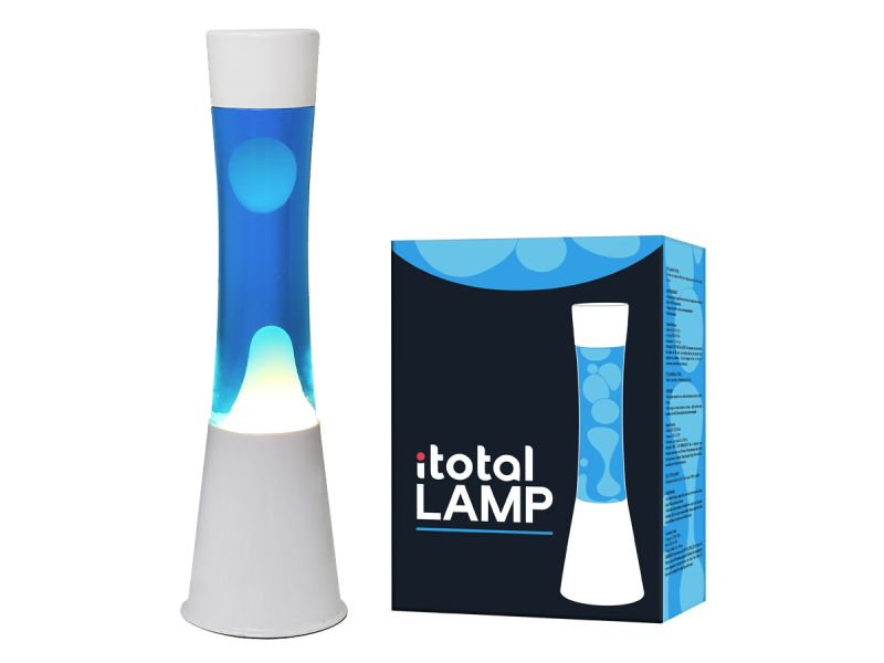 Lampe lave 40 cm Bleu/Blanc