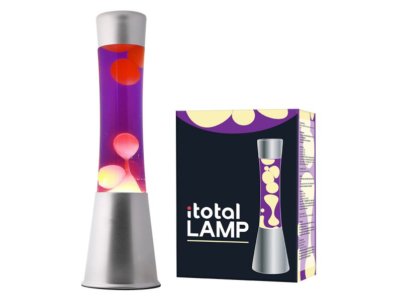 Lampe Lave 40 cm Liquide Violet/Cire Jaune