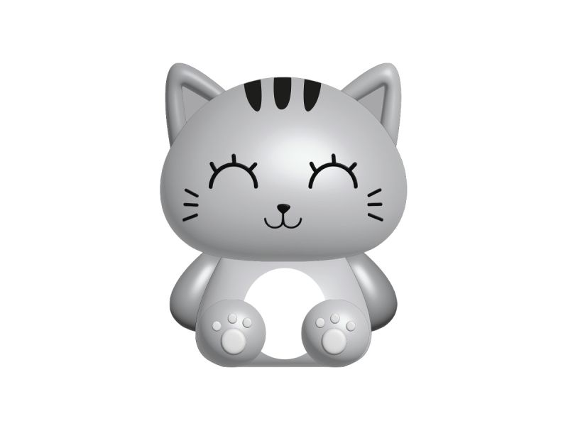 Gomme 3D Géante Chat gris  