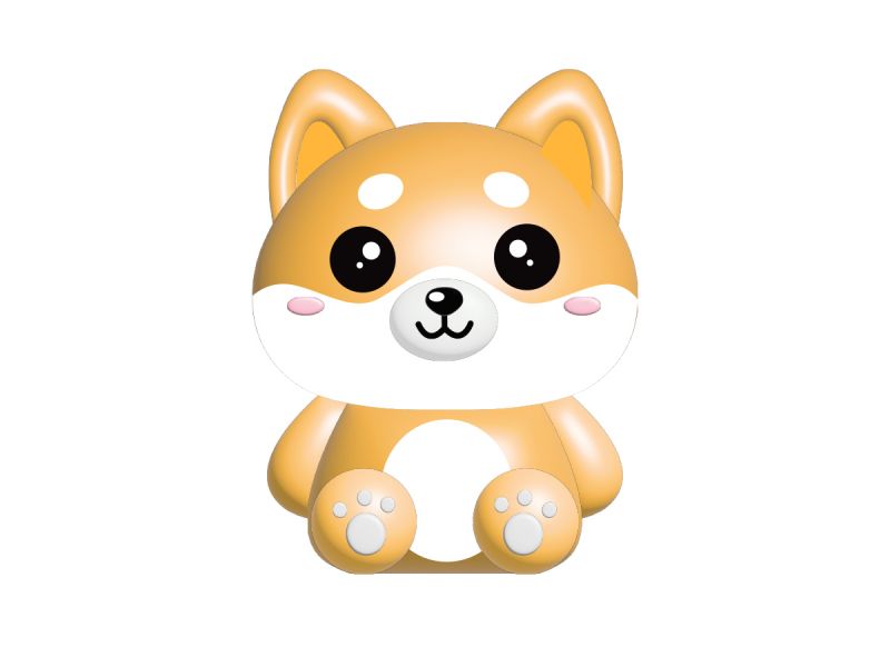 Gomme 3D Géante Shiba  