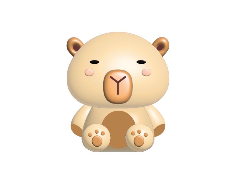 Gomme 3D Géante Capybara  