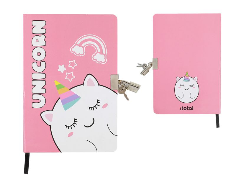 Journal secret Licorne  (feuilles pointillées)