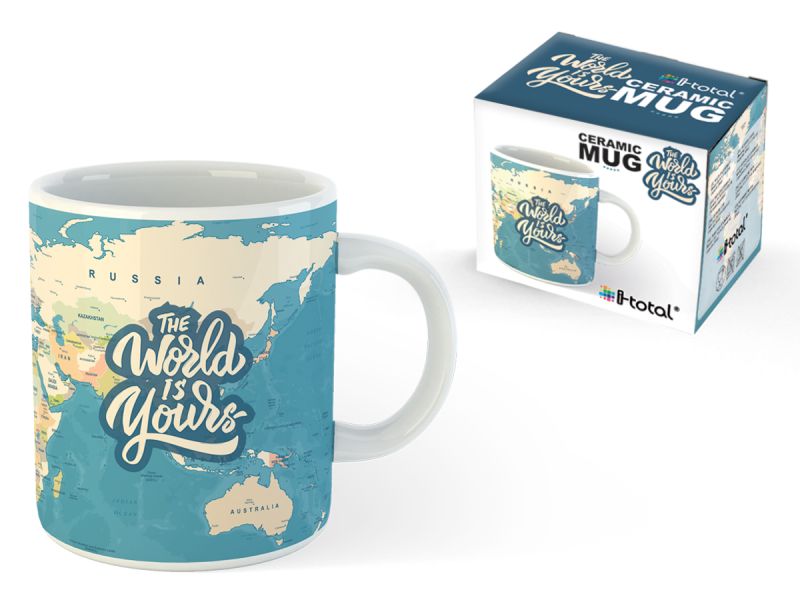 Tasse en céramique 295ml The World Is Yours 