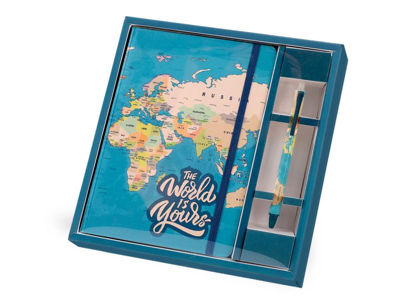 Cahier A5 & Stylo The World Is Yours 