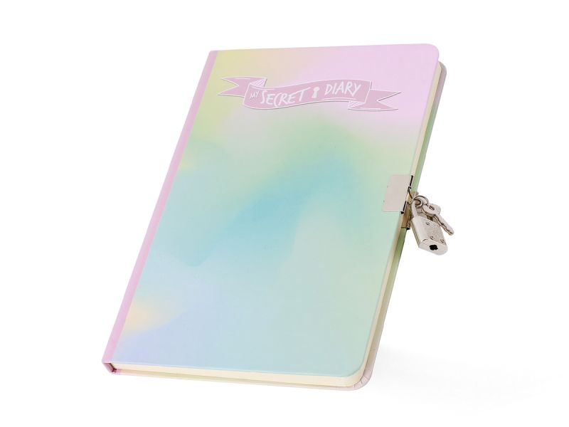 Journal secret Macaron feuilles pointillées