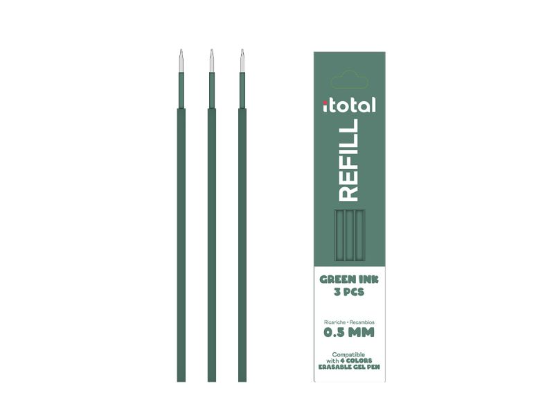 Recharge Stylos effaçables 4 en 1 - 0,5 mm - 3 pièces Vert