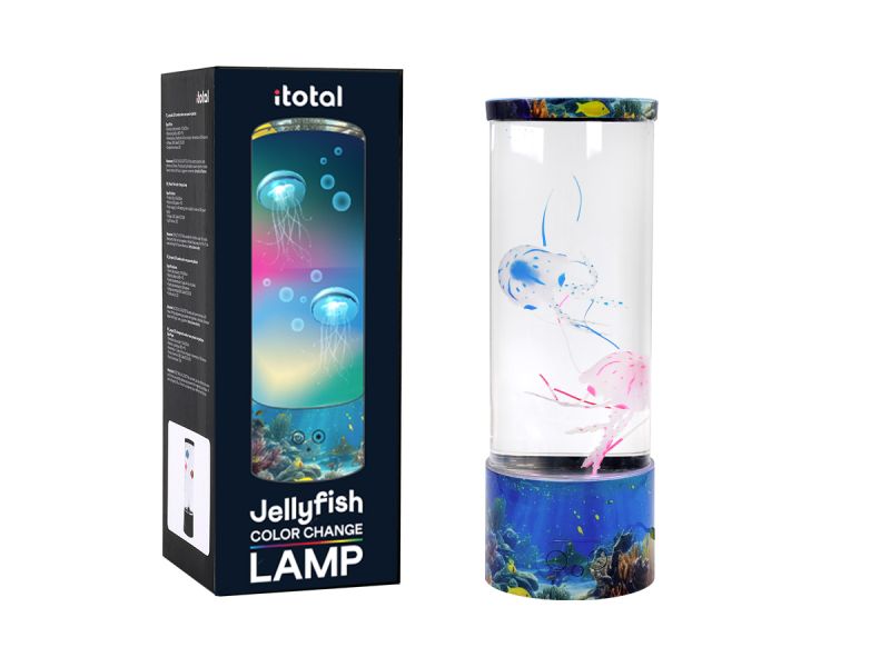 LAMPE LAVE Medusa avec télécommande à changement de couleurs Base peinte D10.5 x H29.6 cm