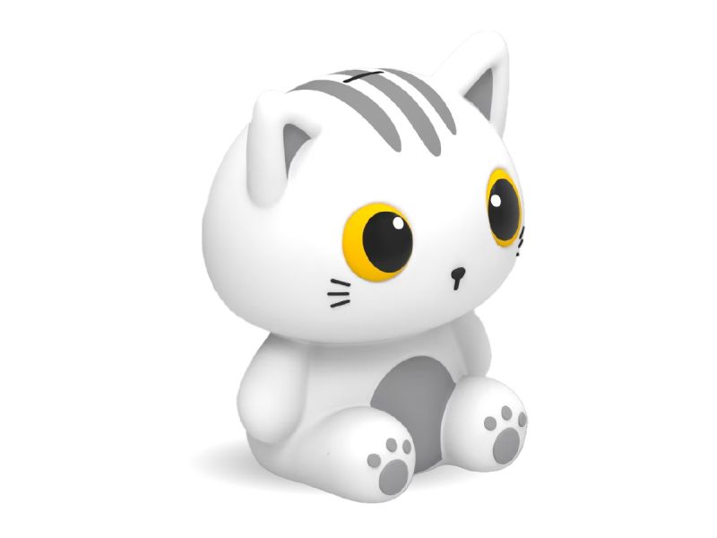 Tirelire Verticale chat blanc 