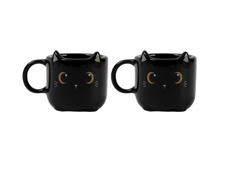 Tasse espresso en duo 90 ml Chat Noir