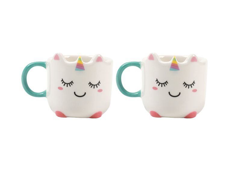 Tasse espresso en duo 90 ml Licorne