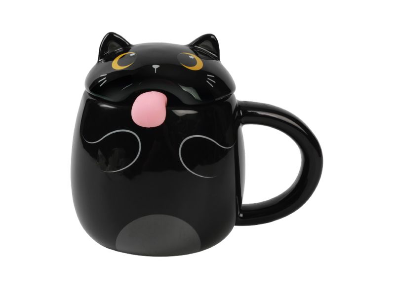 Tasse en céramique Slurpy 400 ml Chat Noir