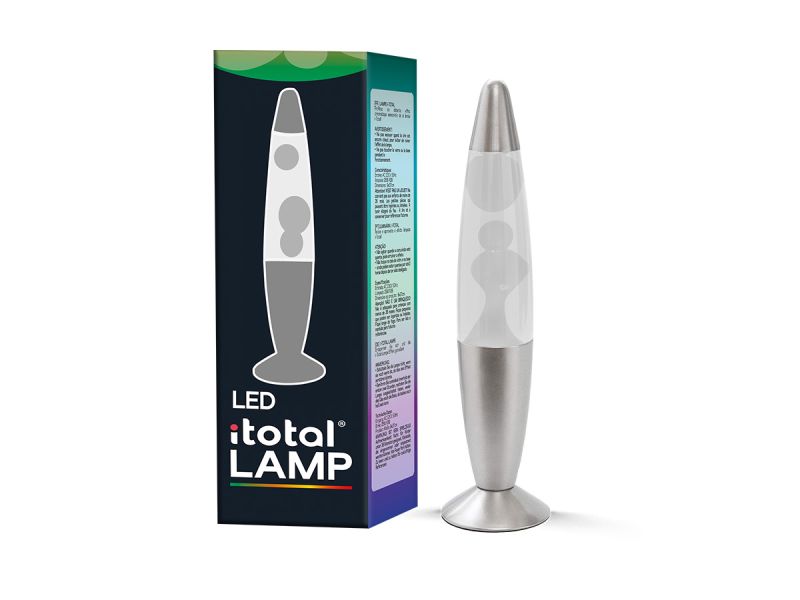 LAMPE LAVE Change Color Led Light base grise