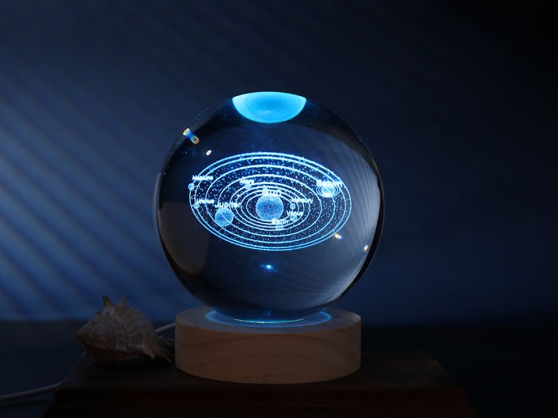 LAMPE LED Crystal Ball Solar System Large 