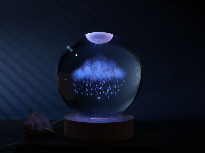LAMPE LED Crystal Ball Rain Large 