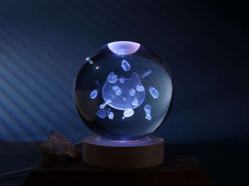 Lampe LED Crystal Ball Cat Large 