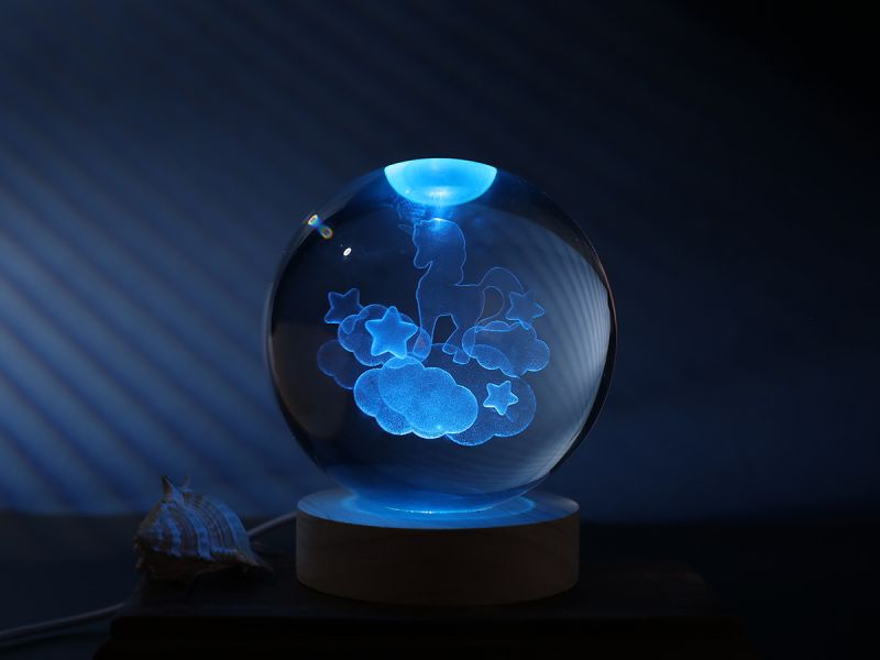 Lampe LED Crystal Ball Unicorn Large 