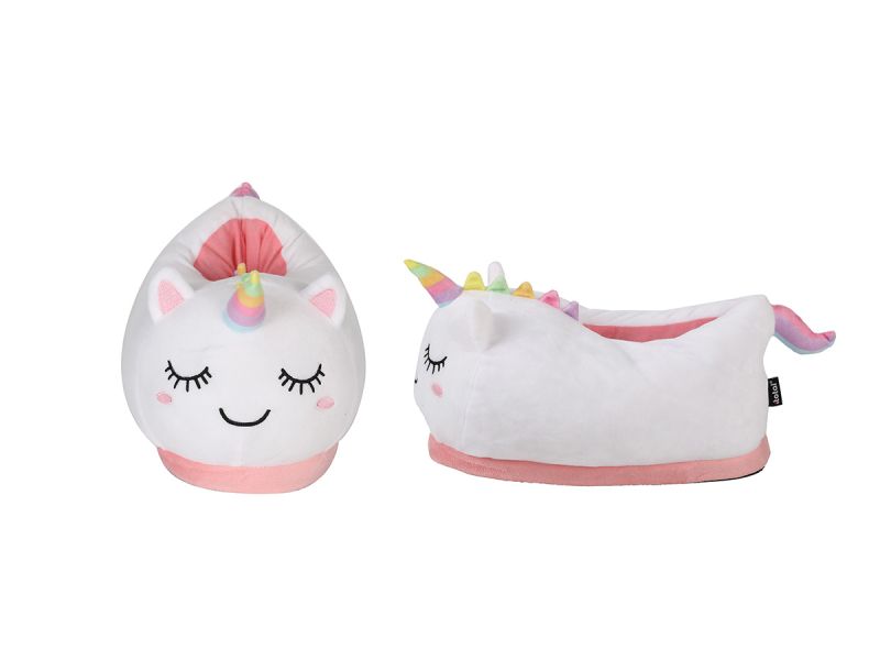 Pantoufles en peluche Licorne 