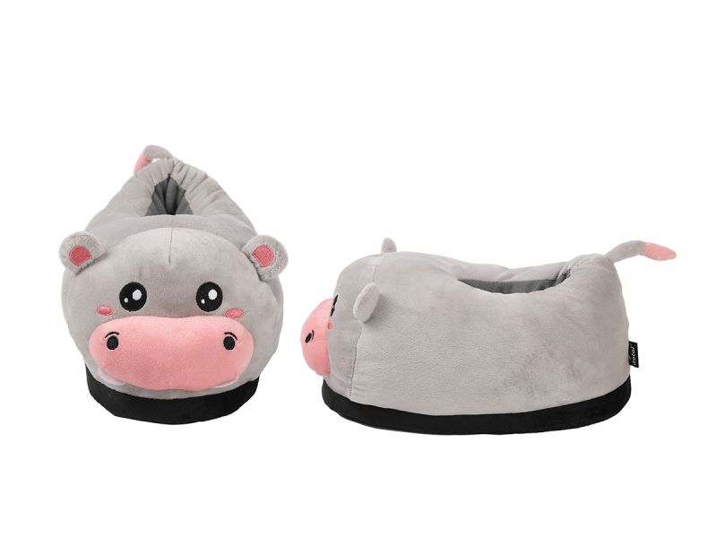 Pantoufles en peluche Hippo 