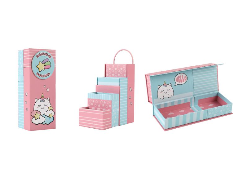 Etui à crayons en papier Licorne 