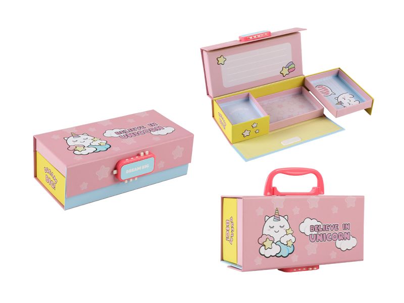 Boîte à bijoux en papier Licorne 