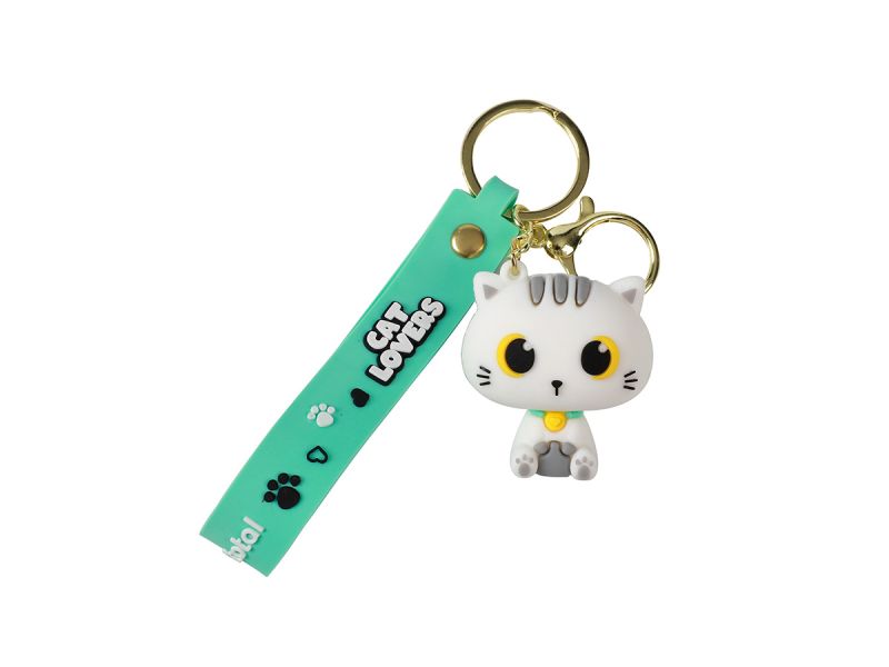 Porte-clés chat Blanc