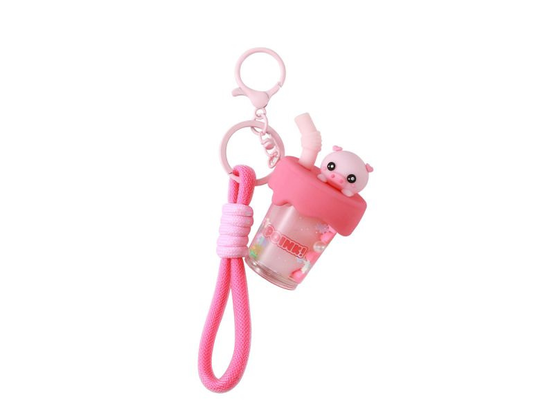 Porte-clés Bubble Tea Cochon 