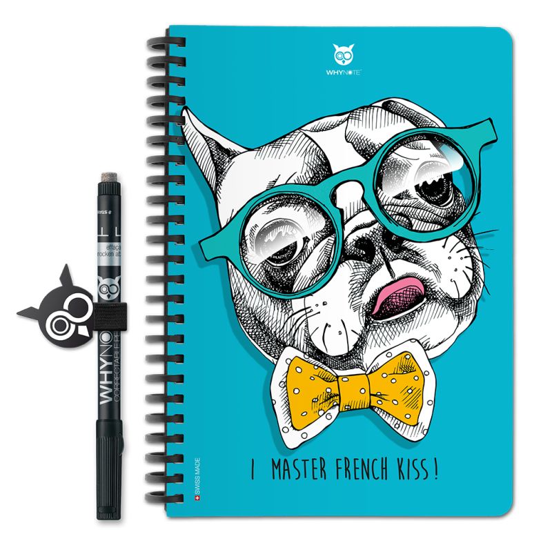 Bloc-notes effaçable A5 French Bulldog