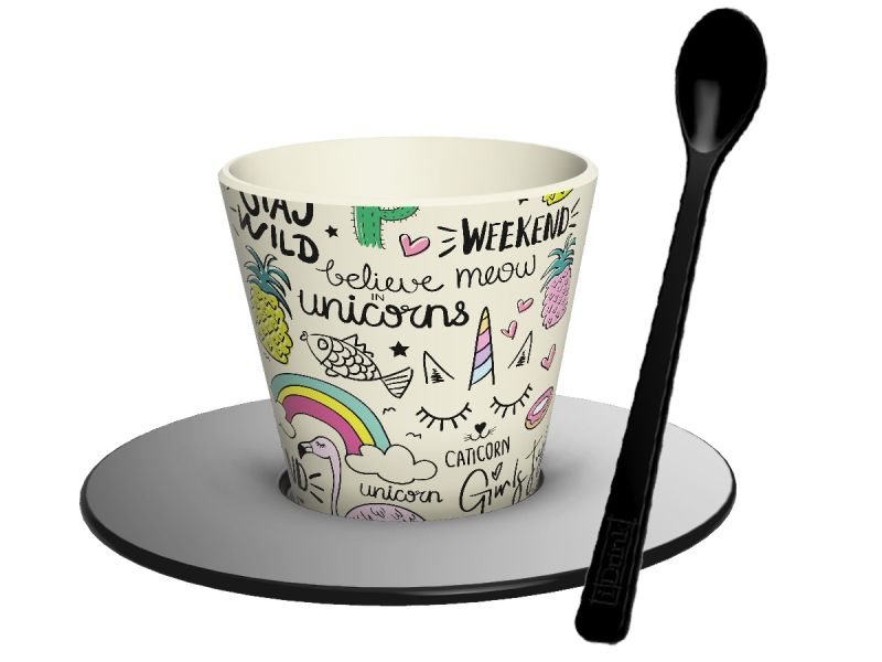 Tasse en R-Pet Set 90ml Unicorn