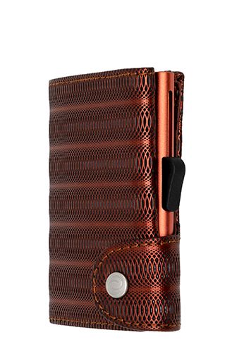 Porte-Cartes RFID en Cuir Metalic Rouge / Boîtier Rouge