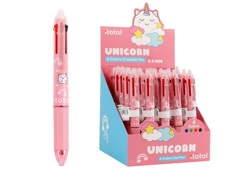 Stylos effaçables 4 en 1 Licorne 