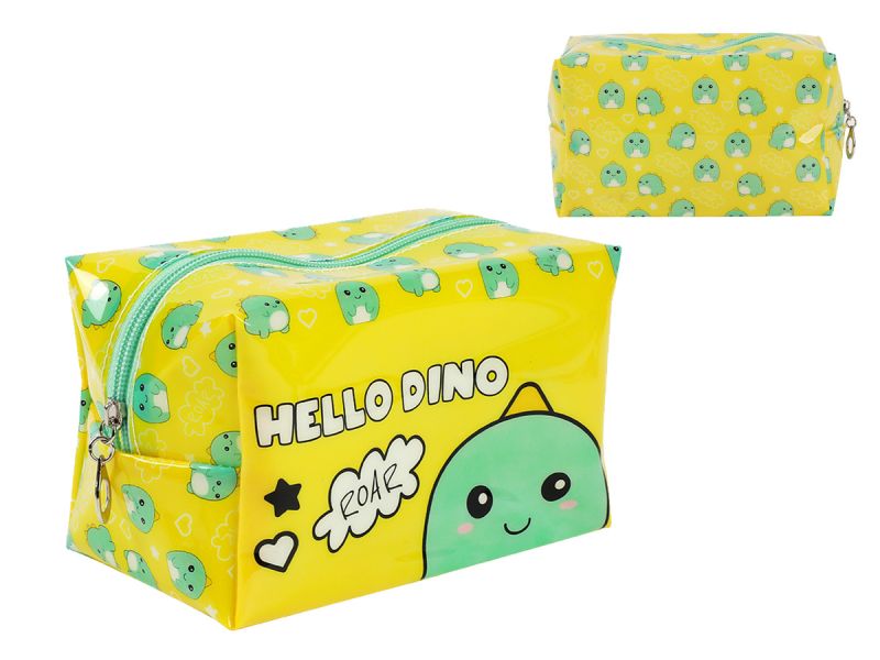 Étui en PVC Dino grand format Jaune avec motif Dino