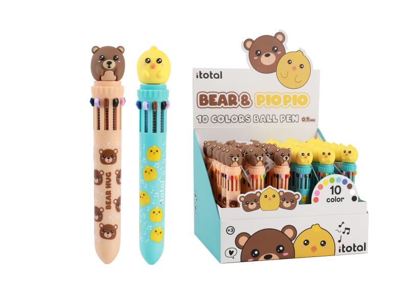 Stylos Multicolors Animaux Ours & Poussins